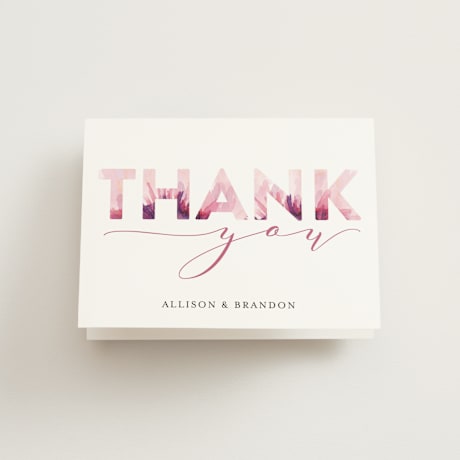 Folded Wedding Thank You Cards