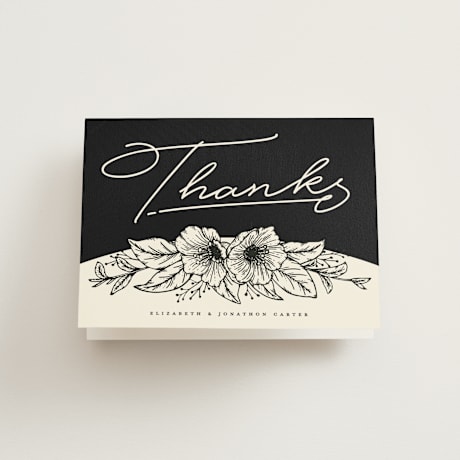 Folded Wedding Thank You Cards