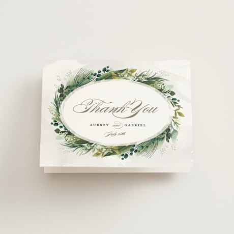 Folded Wedding Thank You Cards