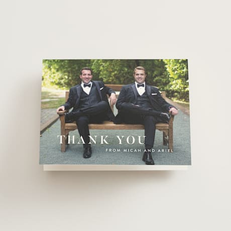 Folded Wedding Thank You Cards