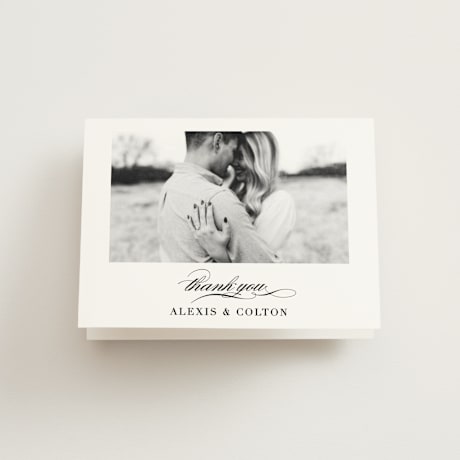 Folded Wedding Thank You Cards