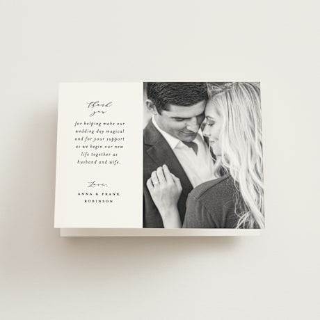 Folded Wedding Thank You Cards