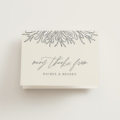 Folded Wedding Thank You Cards