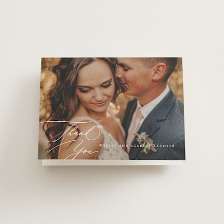 Folded Wedding Thank You Cards