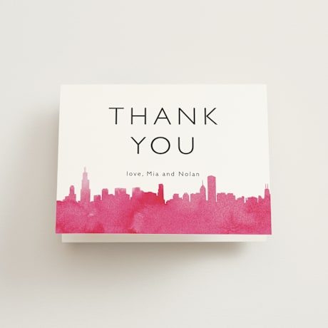Folded Wedding Thank You Cards
