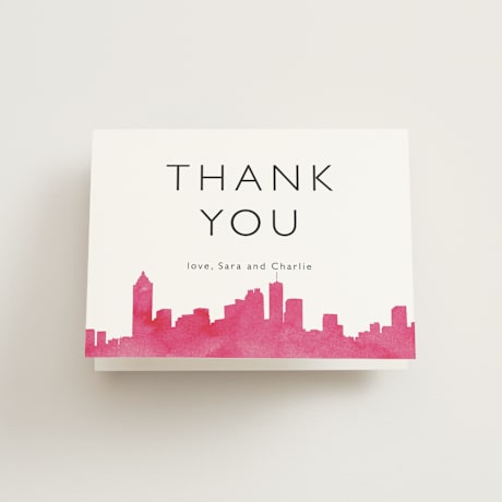 Folded Wedding Thank You Cards