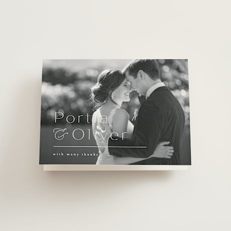 Folded Wedding Thank You Cards