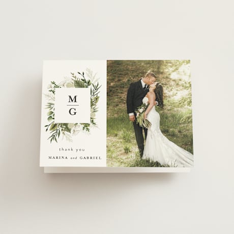 Folded Wedding Thank You Cards