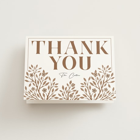 Folded Wedding Thank You Cards