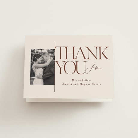 Folded Wedding Thank You Cards