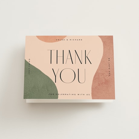 Folded Wedding Thank You Cards