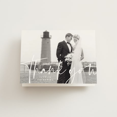 Folded Wedding Thank You Cards