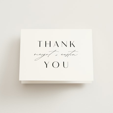 Folded Wedding Thank You Cards