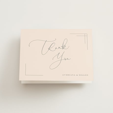 Folded Wedding Thank You Cards