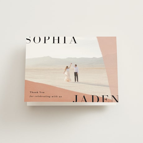 Folded Wedding Thank You Cards