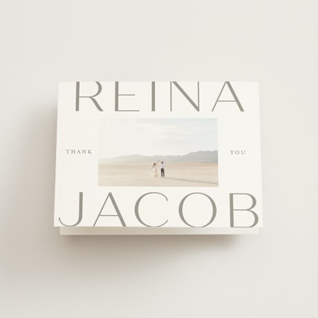 Folded Wedding Thank You Cards