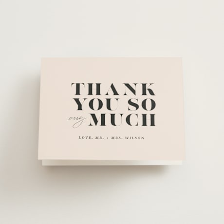 Folded Wedding Thank You Cards