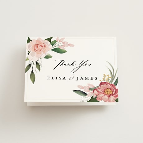 Folded Wedding Thank You Cards