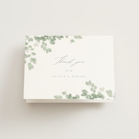 Folded Wedding Thank You Cards