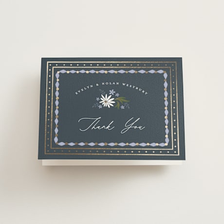 Foil-Pressed Folded Wedding Thank You Cards