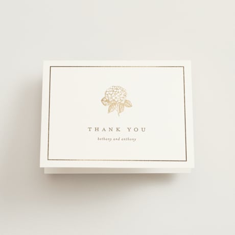 Foil-Pressed Folded Wedding Thank You Cards