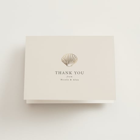 Foil-Pressed Folded Wedding Thank You Cards