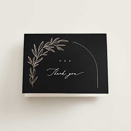 Foil-Pressed Folded Wedding Thank You Cards
