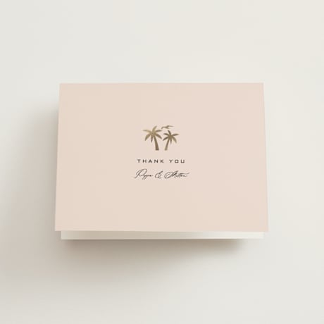 Foil-Pressed Folded Wedding Thank You Cards