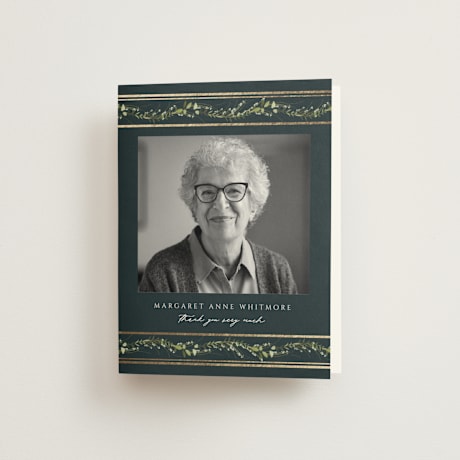 Foil Memorial Thank You Cards