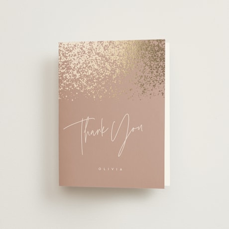 Foil-Pressed Bridal Shower Thank You Cards