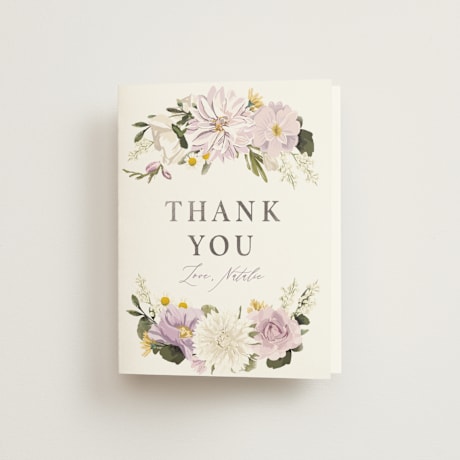 Foil-Pressed Bridal Shower Thank You Cards