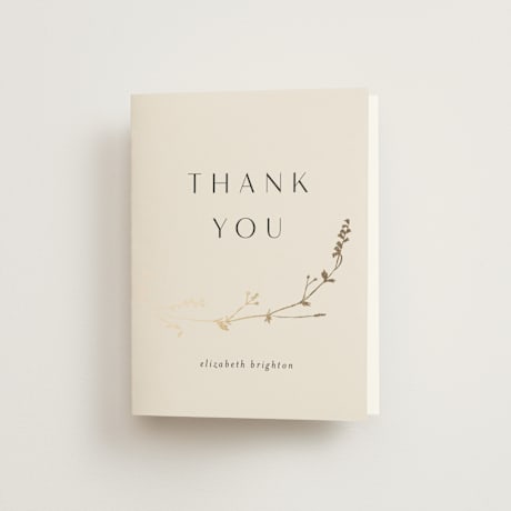 Foil-Pressed Bridal Shower Thank You Cards