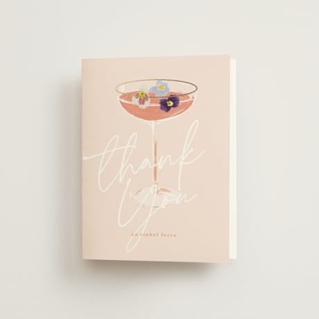 Foil-Pressed Bridal Shower Thank You Cards