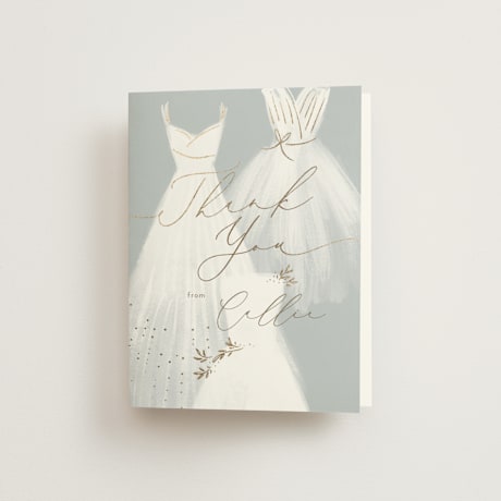 Foil-Pressed Bridal Shower Thank You Cards