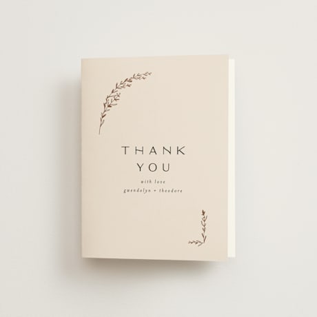 Foil-Pressed Bridal Shower Thank You Cards