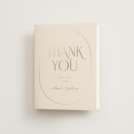 Foil-Pressed Bridal Shower Thank You Cards