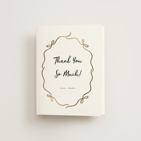 Foil-Pressed Bridal Shower Thank You Cards