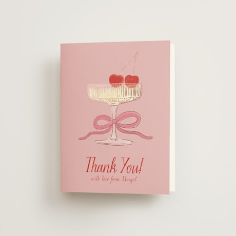 Foil-Pressed Bridal Shower Thank You Cards
