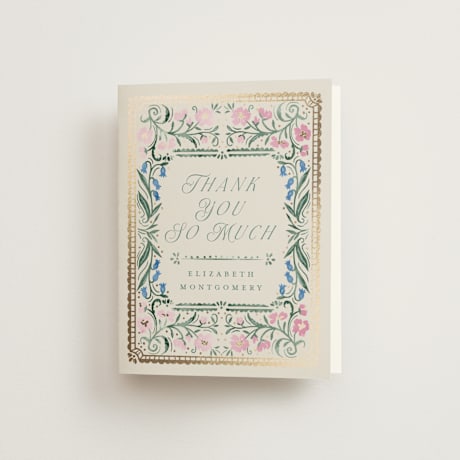 Foil-Pressed Bridal Shower Thank You Cards