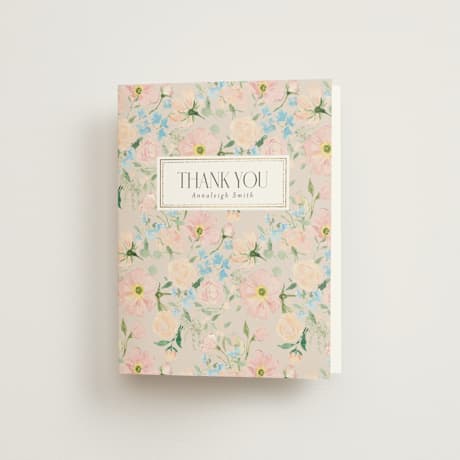 Foil-Pressed Bridal Shower Thank You Cards