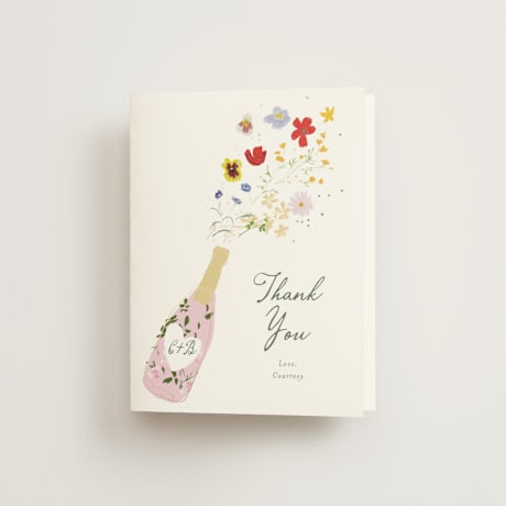 Foil-Pressed Bridal Shower Thank You Cards