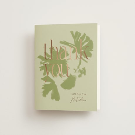 Foil-Pressed Bridal Shower Thank You Cards