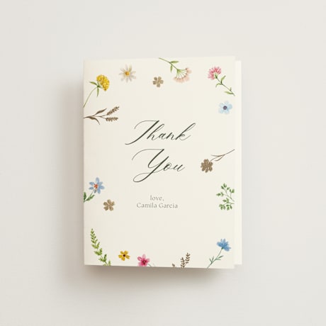 Foil-Pressed Bridal Shower Thank You Cards