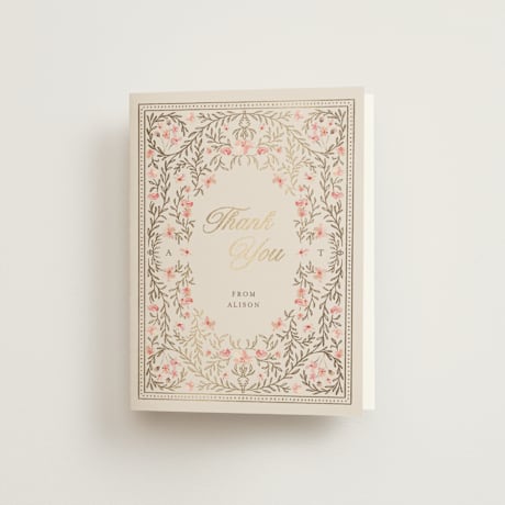 Foil-Pressed Bridal Shower Thank You Cards