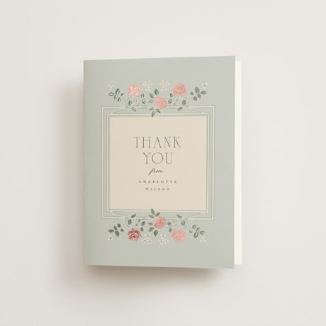 Foil-Pressed Bridal Shower Thank You Cards