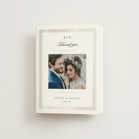 Gloss-Press Folded Wedding Thank You Cards