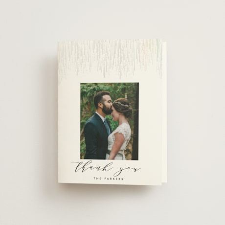 Gloss-Press Folded Wedding Thank You Cards