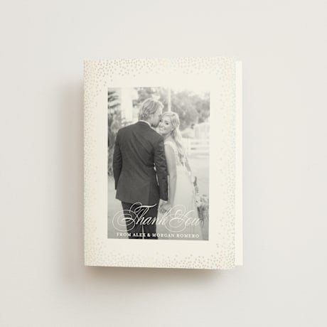 Gloss-Press Folded Wedding Thank You Cards