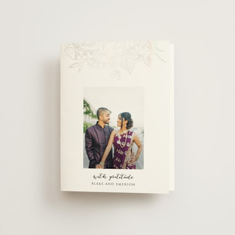Gloss-Press Folded Wedding Thank You Cards