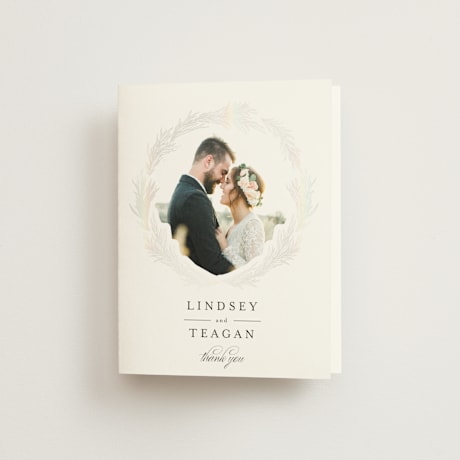 Gloss-Press Folded Wedding Thank You Cards